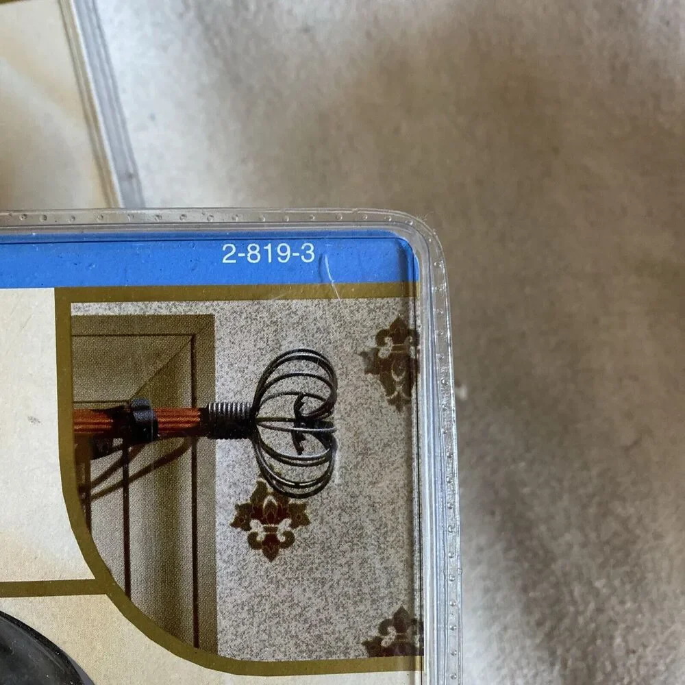 Graber Crown Pole Ends 1 Pair Black Iron- use 1 3/8